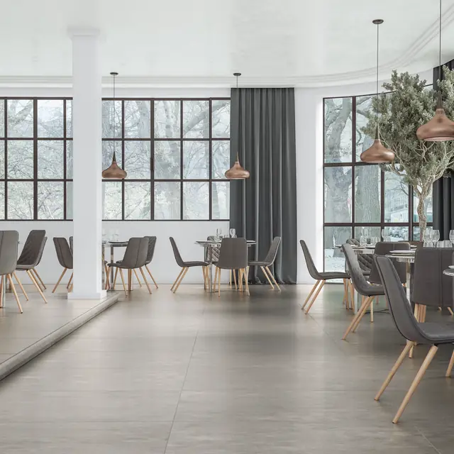Ambiente com porcelanato da Realce